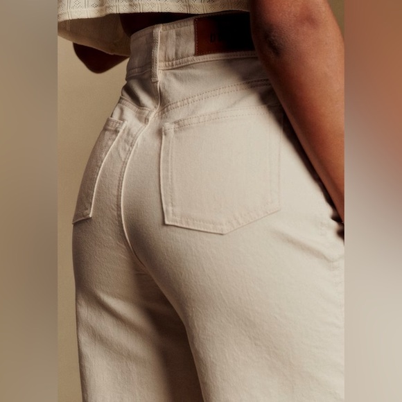 SOLD EUC Sézane Le Crop Jeans in Mottled Ecru Size 4/36 - Picture 3 of 7